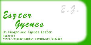 eszter gyenes business card